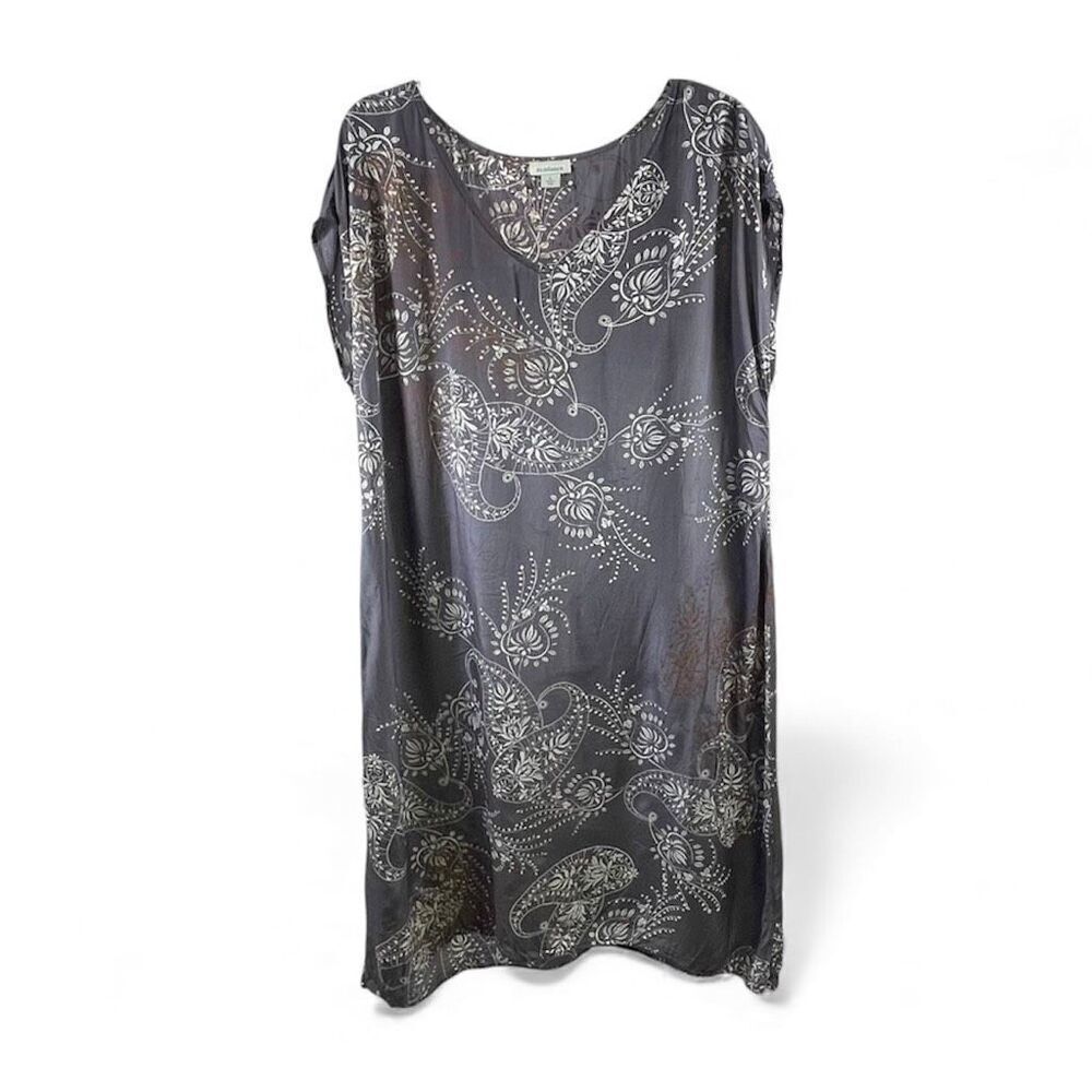 Sundance Gray Paisley Print Dress Size L